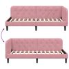 vidaXL Cornice del letto ad angolo Rosa 90 x 200 cm Velluto
