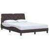 vidaXL Giroletto senza Materasso Marrone Scuro 140x190 cm Tessuto