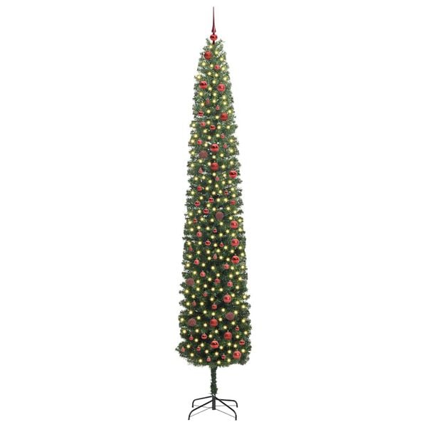 vidaXL Albero di Natale artificiale con 300 LED Verde 300 cm