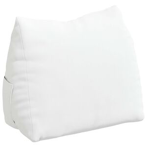 vidaXL Cuscino per Schiena Bianco 45 x 20 x 35 cm Tessuto