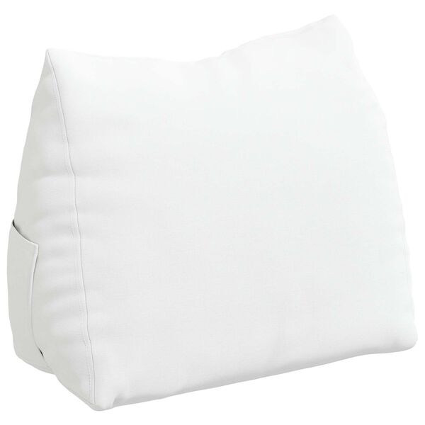vidaXL Cuscino per Schiena Bianco 45 x 20 x 35 cm Tessuto