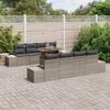 vidaXL Set Divano da Giardino 9 pcs Grigio Poly Rattan