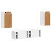 vidaXL Set mobile TV 4 pcs Bianco Legno multistrato