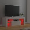 vidaXL Mobile Porta TV con Luci LED Bianco Lucido 120x35x40 cm