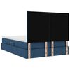 vidaXL Letto con contenitore e LED con led Blu 140 x 200 cm Poliestere