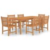 vidaXL Set da pranzo da giardino 7 pz 200x100 cm in legno massello di teak