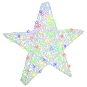 vidaXL Stella 3D 50 LED Multicolore 55 x 53.5 x 10 cm Acrilico