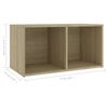 vidaXL Mobile Porta TV Rovere Sonoma 72x35x36,5cm in Legno Multistrato