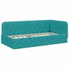 vidaXL Cornice del letto ad angolo Turchese 90 x 190 cm Velluto