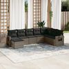 vidaXL Set Divano da Giardino 8 pz con Cuscini Grigio in Polyrattan