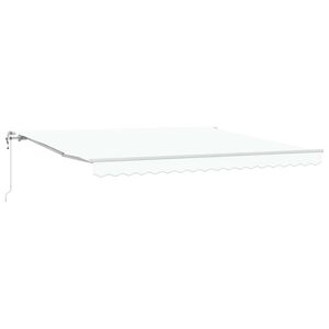 vidaXL Tenda retrattile Bianco 400 &times; 350 cm Tessuto e Alluminio