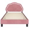 vidaXL Struttura letto bambini con testata Rosa 80 x 200 cm Velluto