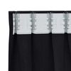 vidaXL Tende Blackout con Anelli 2 pcs Nero 140 x 140 cm Poliestere