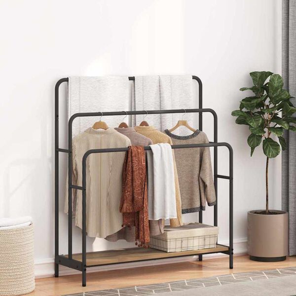 vidaXL Appendiabiti Rovere artigianale 90 x 30 x 100,5 cm