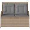 vidaXL Panchina da giardino Beige polyrattan