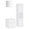 vidaXL Set Mobili da Bagno Bianco in Truciolato