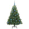 vidaXL Albero di Natale artificiale con 150 LED Verde 150 cm PE e PVC