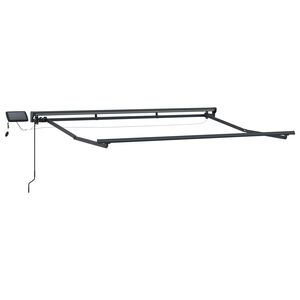 vidaXL Cornice per Tenda Manuale con LED Antracite 2,5 x 2 m Alluminio