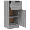vidaXL Credenze 2 pz Grigio Sonoma 30x30x70 cm in Legno Multistrato