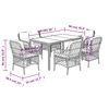 vidaXL Set da Pranzo da Giardino 7 pz con Cuscini in Polyrattan Grigio