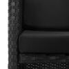 vidaXL Set da Pranzo da Giardino 9 pz con Cuscini in Polyrattan Nero