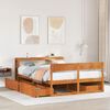 vidaXL Letto senza Materasso Marrone Cera 135x190 cm in Legno di Pino