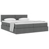 vidaXL Letto con Contenitore Grigio scuro 200 x 200 cm Pelle Sintetica