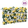vidaXL Traliccio Edera Artificiale Espandibile 5pz Giallo 180x30 cm
