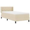 vidaXL Letto box spring con materasso con materasso Crema 100 x 200 cm