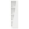 vidaXL Mobile angolare Bianco Lucido 27,5x27x102cm Legno multistrato