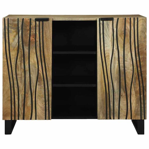 vidaXL Sideboard Marrone 90 x 33 x 75 cm legno massello di mango