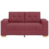vidaXL Divano Divanetto Rosso Vino 160x77x82 cm in Tessuto