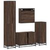 vidaXL Set Mobili da Bagno 4 pz Rovere Marrone in Legno Multistrato