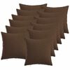 vidaXL Federa 12 pz HEERLEN Marrone 40 x 40 cm Tessuto