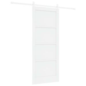 vidaXL Porta scorrevole Bianco 83 x 202 cm Legno Massello di Pino