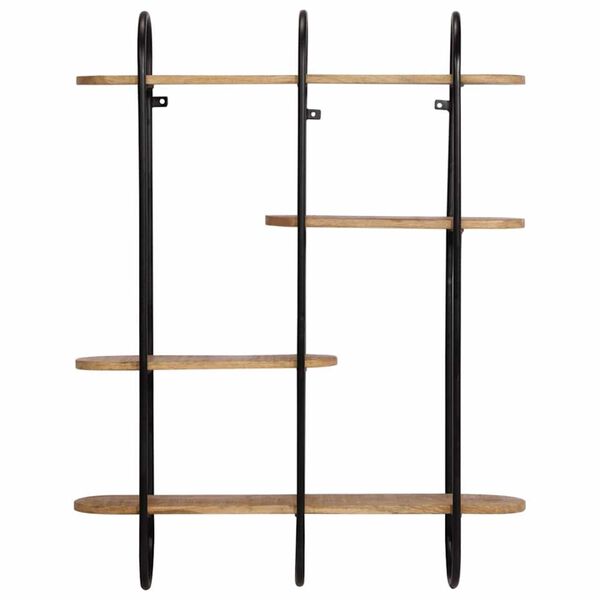 vidaXL Mensola da Parete 90x20x116,5 cm Legno Massello di Mango Grezzo