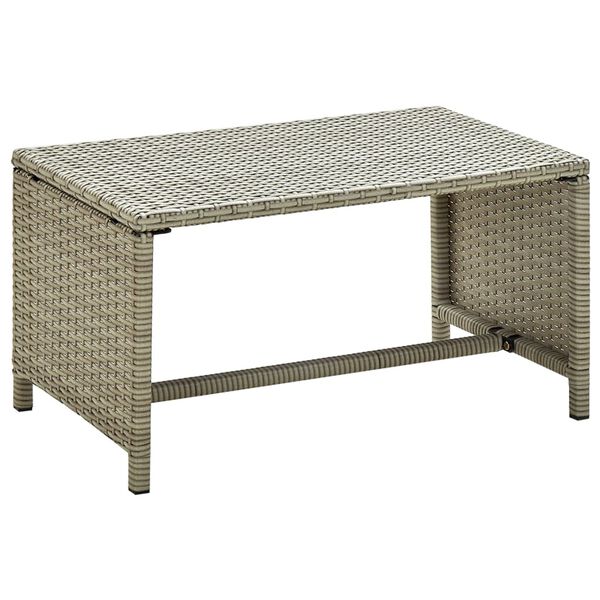 vidaXL Tavolino da Salotto Beige 70x40x38 cm in Polyrattan