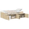 vidaXL Struttura letto con contenitore rovere sonoma 90 x 190 cm