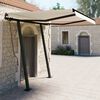 vidaXL Tenda da Sole Retrattile Manuale con Pali 3x2,5 m Crema