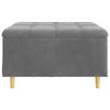 vidaXL Pouf contenitore Grigio scuro 80 x 80 x 45 cm Velluto