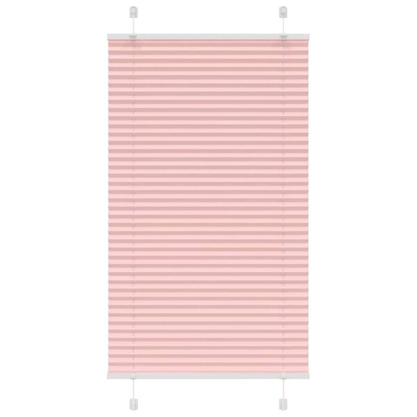 vidaXL Tenda Plissettata Rosa 70x100 cm Larghezza Tessuto 69,4 cm