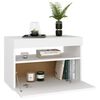 vidaXL Comodini con Luci LED Bianco 60x35x40 cm in Legno Multistrato