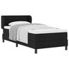 vidaXL Letto a molle con testiera Nero 90 x 190 cm Tessuto