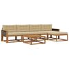 vidaXL Set di divani da esterno con cuscino 6 pcs Naturale e Beige
