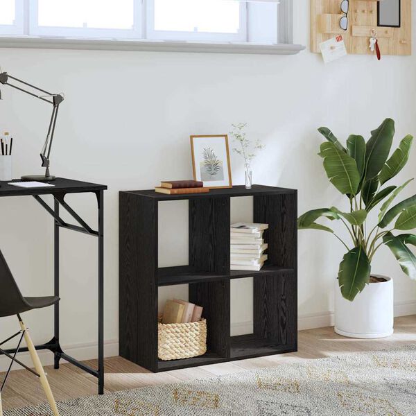 vidaXL Scaffale Rovere nero 68,5 x 32 x 68,5 cm Legno multistrato