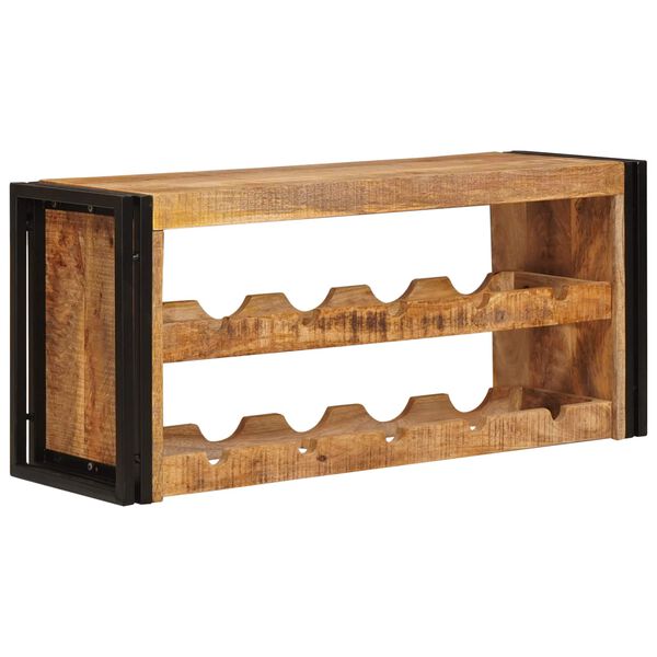 vidaXL Portabottiglie 100 x 45 x 33 cm Legno di Mango Grezzo Massiccio