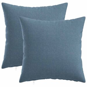 vidaXL Federa 2 pz HEERLEN Blu jeans 30 x 30 cm Tessuto