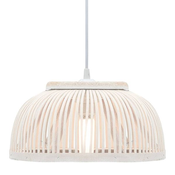 vidaXL Lampadario Soffitto in Bamb&ugrave; 40 W 34x14,5 cm Semicerchio E27