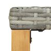 vidaXL Panchina da Giardino 120 cm Grigia Polyrattan e Legno Acacia