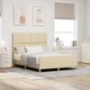vidaXL Struttura del letto con testiera Crema 160 x 200 cm Tessuto